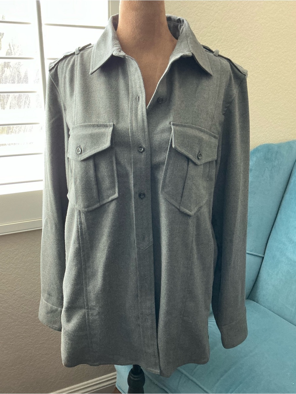 Banana Republic Heritage Collection Grey Shacket